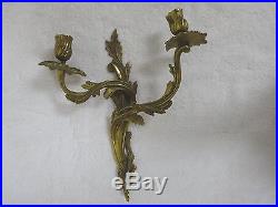 10% OFF! Pair of antique bronze wall mount candle holders