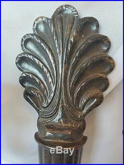 1 2 arm wall sconce candle holders FRENCH style VTG Brass HUGE 18 Bronze