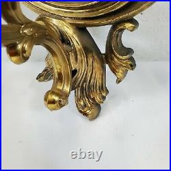 2 Rare Vtg 1979 Syroco Gold Victorian Style Wall Sconce Candle Holders 5 Arm 35