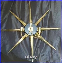 (2) Vintage 22 Mid Century Modern Starburst / Wall Decor Scones Candleholders
