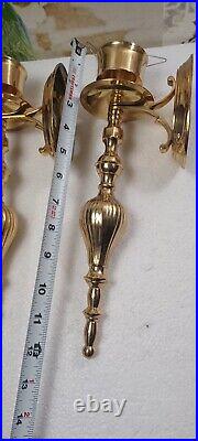 2 Vintage Brass Wall Candle Sconce 12 brass candle holder vintage home decor