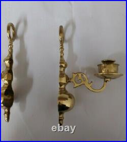 2 Vintage Brass Wall Sconce Ornate Single Candle Holder Brass Crafters Portugal