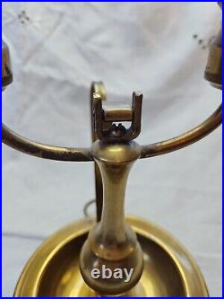 2 Vintage Solid Brass Nautical Ship Dual Gimbal Candle Stick Holder