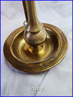 2 Vintage Solid Brass Nautical Ship Dual Gimbal Candle Stick Holder