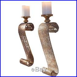 2 X Oriental Metal Wall Hanging Candle Holder Sconce Decor Ornament Medieval
