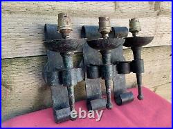 3 Vintage Gothic Wrought Iron Wall Sconce Torch Light Candle Holder Punk