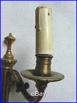 4 or 2 pair of antique French solid bronze candle holders / wall sconces