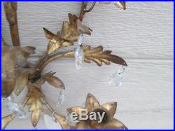 55207 Metal and Glass Prism Candelabra Wall Sconce