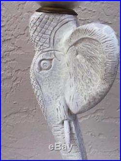 70's VINTAGE CHAPMAN ELEPHANT SCONCE SAFARI WALL DECOR CANDLE HOLDER