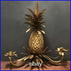 Abigail Ahern Pineapple Wall Sconce Candle Holder Gold Caravan Hollywood Regency