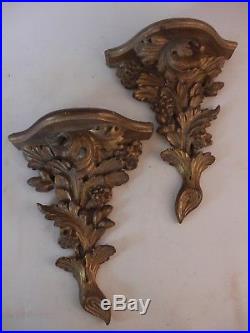 Acanthus Hand Carved Gilt Wood Wall Bracket Shelves PALLADIO Italy Grand Tour