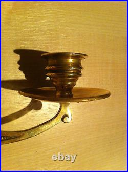 Antique Art Nouveau Brass Single Piano Wall Candle Sconce Holder Lights (GR430)