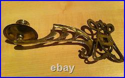 Antique Art Nouveau Brass Single Piano Wall Candle Sconce Holder Lights (GR432)