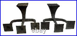 Antique Black Gothic Style Metal Trident Three Candle Wall Sconce Set Large