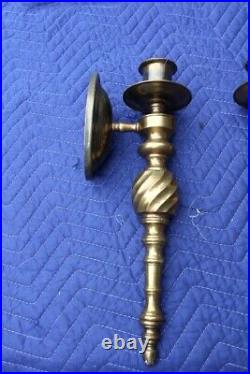 Antique Brass Candle Holder Wall Sconce Rope Twist