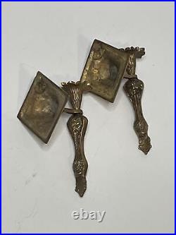 Antique Brass Candle Stick Wall Sconces set of 2
