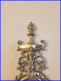 Antique Brass Mirror Wall Candle Holder