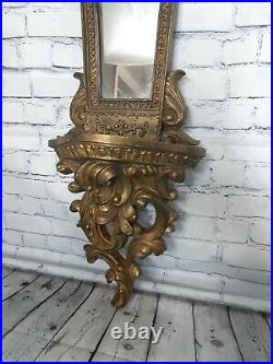 Antique Ceramic Candle Holder Ornate style Wall Mirror Sconce boho gothic