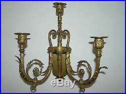 Antique French Bronze Wall Candle Holder