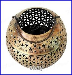 Antique Gold Copper Finish Table Top Tea Light Candle Holder