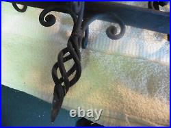 Antique Gothic Dracula wrought iron heavy sconce candle wall or hanging holder
