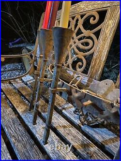 Antique Hand Forged Iron Wall Mount Sconce Candle Holder Gothic Medieval Castle