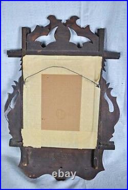 Antique Hanging Wall Candle Box, Mirror, Match Holders