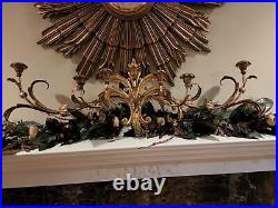 Antique Metal Wall Art. Italian Candelabra. Made in Italy. In family 60 years