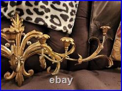 Antique Metal Wall Art. Italian Candelabra. Made in Italy. In family 60 years