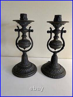 Antique Nautical Brass Ships Gimbal Swivel Candlestick Candleholder Wall Sconces