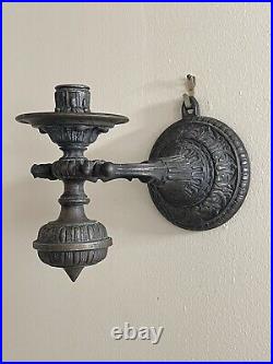 Antique Nautical Brass Ships Gimbal Swivel Candlestick Candleholder Wall Sconces