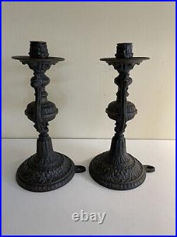 Antique Nautical Brass Ships Gimbal Swivel Candlestick Candleholder Wall Sconces