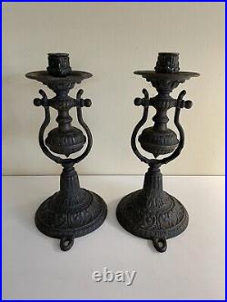 Antique Nautical Brass Ships Gimbal Swivel Candlestick Candleholder Wall Sconces