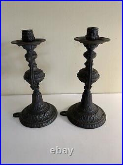 Antique Nautical Brass Ships Gimbal Swivel Candlestick Candleholder Wall Sconces