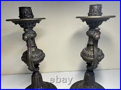 Antique Nautical Brass Ships Gimbal Swivel Candlestick Candleholder Wall Sconces