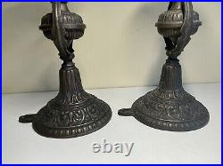 Antique Nautical Brass Ships Gimbal Swivel Candlestick Candleholder Wall Sconces