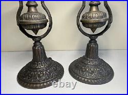 Antique Nautical Brass Ships Gimbal Swivel Candlestick Candleholder Wall Sconces