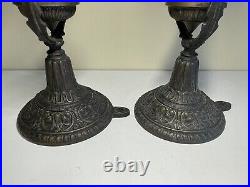 Antique Nautical Brass Ships Gimbal Swivel Candlestick Candleholder Wall Sconces