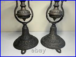 Antique Nautical Brass Ships Gimbal Swivel Candlestick Candleholder Wall Sconces