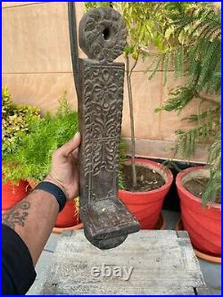 Antique Old Wooden Hand Carved Beautiful Wall Candle Stand Candle Holder