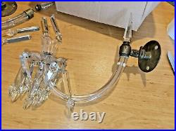 Antique Pair Of Victorian F & C Osler Crystal Wall Candle Holders / Chandelier