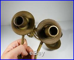 Antique Pair Of Wall / Piano Candle Holders / Sconces Victorian