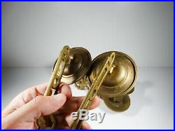 Antique Pair Of Wall / Piano Candle Holders / Sconces Victorian