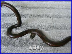 Antique Vintage Bronze Cobra Snake Wall Sconce Candleholder Candle Stick Holder