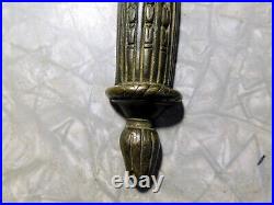 Antique matching pair of wall sconce candle holders, signed