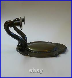 Art Nouveau 2 Wall Mounted Candle Holder Sticks Brass Patinised Um 1910