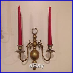 Baldwin Brass Wall Candle Double Sconces (Set of 2) Very Rare and Unique