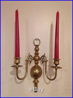 Baldwin Brass Wall Candle Double Sconces (Set of 2) Very Rare and Unique