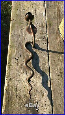 Beautiful Antique Vintage Gothic Metal Cobra Snake Wall Candle Holder