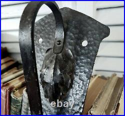 Black Iron Candle Holder Wall Sconce 1920s Arts & Crafts Bungalow